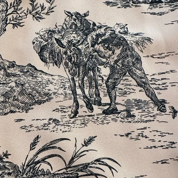 Harvé Benard Toile de Jouy Blazer Jacket & Sheath Dress Two Piece Suit 10/12 - Picture 14 of 16